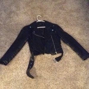 Black leather jacket